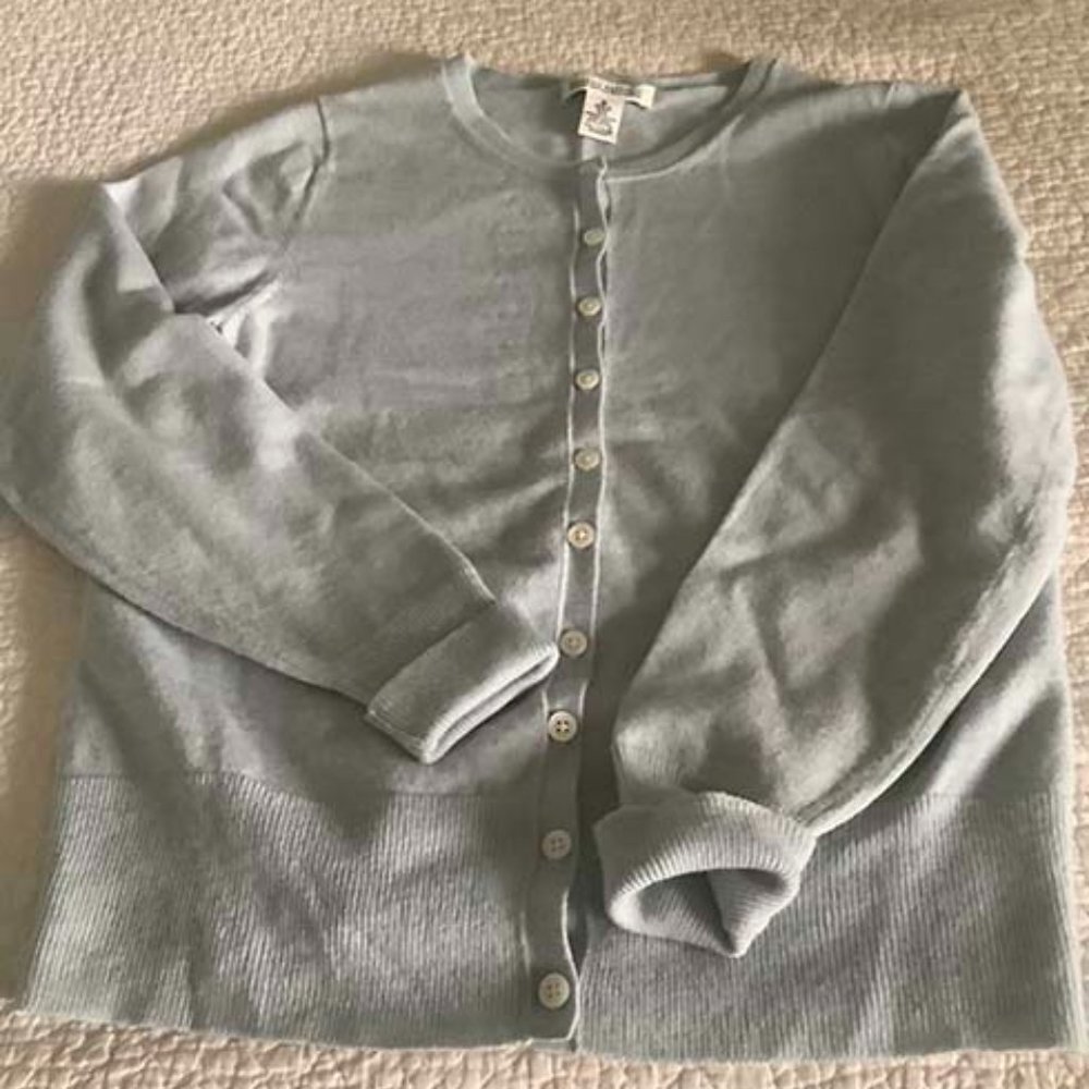 Banana Republic ice blue cardigan sweater M